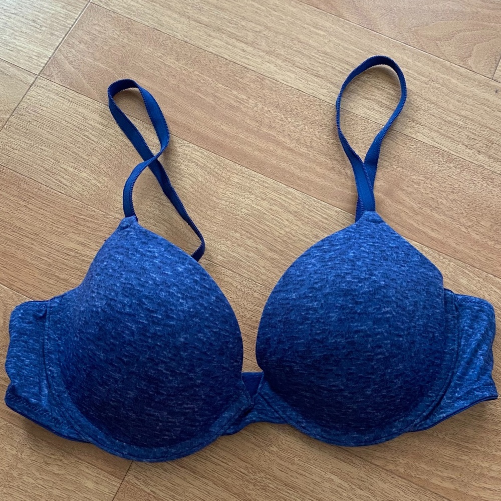 Victoria's Secret PINK Heather Blue Demi Bra